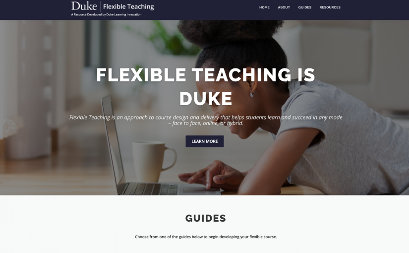 Screenshot of Flexible Teaching website