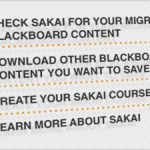 Sakai Update: Bb ORG site migrations and more