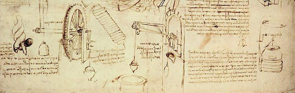 Da Vinci water lifting devices sketch