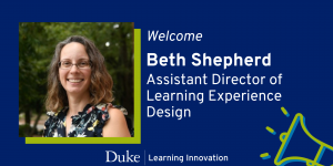 Welcome Beth Shepherd